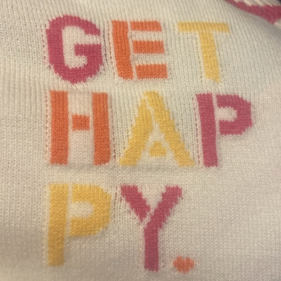 Kerri Rosenthal Get Happy V-Neck Sweater Striped Colorful Soft Sz XS Preppy - Picture 5 of 5